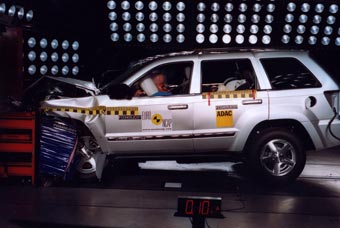 Краш-тест Jeep Grand Cherokee. Фото EuroNCAP