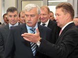 Георгий Полтавченко и Алексей Миллер. Открытие физкультурно-оздоровительных комплексов в Красносельском районе, 25 августа 2011 года