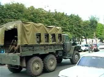 Военный грузовик. Кадр телеканала "Россия", архив
