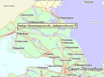 Карта Выборга с сайта maps.yandex.ru