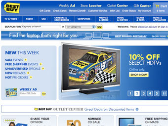 Скриншот сайта Bestbuy