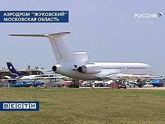 Экспозиция МАКС-2009. Кадр телеканала "Россия"