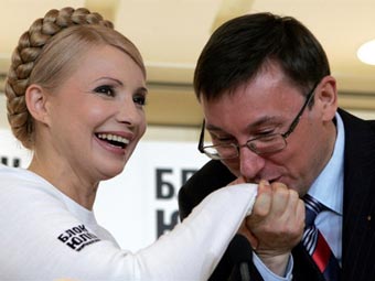 Юлия Тимошенко и Юрий Луценко. Архивное фото ©AFP