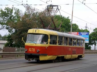 Трамвай в Днепропетровске. Фото пользователя АлекSандр с сайта tramdnepr.at.ua