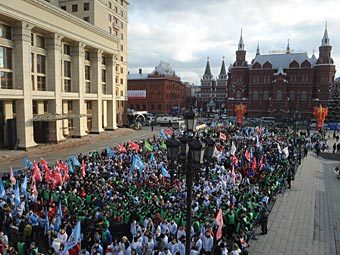 Митинг движения "Наши" на Манежной площади. Фото РИА Новости, Григорий Сысоев